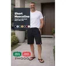 Bermuda Moletom Masculina Casual Confortável bolso Elástico Cordão Moda Masculina Academia Dia a Dia
