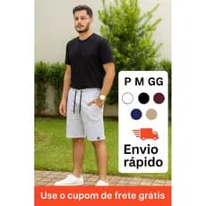 Bermuda Masculina Moletom com Bolsos várias Cores básico dia a dia treino ! Use o cupom de frete grátis