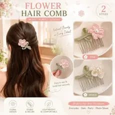 2 Estilos Flor Pentes Laterais De Cabelo Doce Estilo Floresta Bonito Diário Feminino Acessório