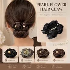 4 Estilos Vintage Luz Luxo Cetim Pérola Tecido Garra Clipe Diário Feminino Acessório De Cabelo