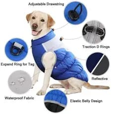 XL-6XL Jaqueta De Cachorro Grande À Prova D'água Roupas Para Cães Médios E Grandes Fantasia De Inverno Animais De Estima