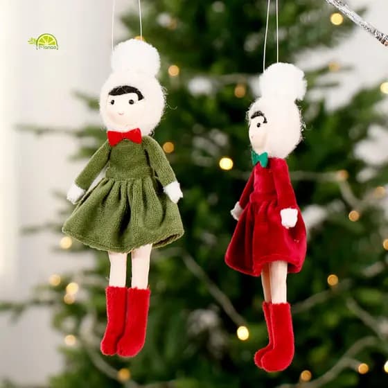 Presente De Natal Enfeite Boneca Pingente Pendurado Ornamento Brinquedo De Pelúcia Decoração Para Festa De Férias Fácil De Pendurar Sagacidade