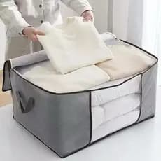 Saco Organizador para Cobertor Caixa Organizadora Casaco Guarda Roupa Grande Caixa de Roupas Anti-Poeira Umidade Armário