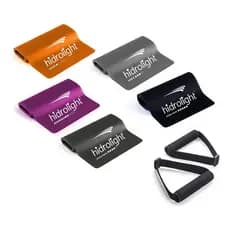 Kit 5 Faixas Elástica FL71 Pilates Academia Yoga Hidrolight Tpe Unissex