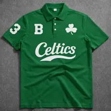 Camisa Polo Masculina Verde Estilo Basquete Retro Premium