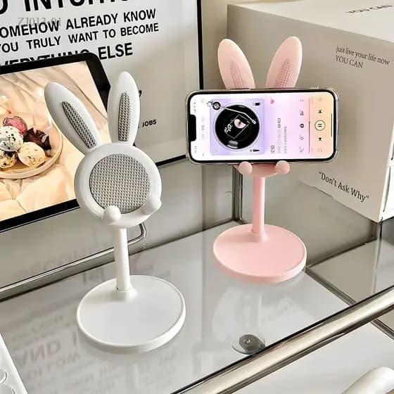 Suporte Coelhinho Para Celular Tablet Kawaii Fofo Cute Criativo Simples e Estiloso ZJ008