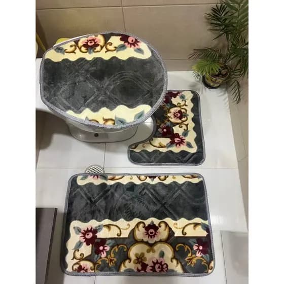 Kit de Banheiro com estampa floral, jogo antiderrapante casa decoração BOA QUALIDADE!!!