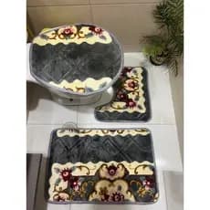 Kit de Banheiro com estampa floral, jogo antiderrapante casa decoração BOA QUALIDADE!!!