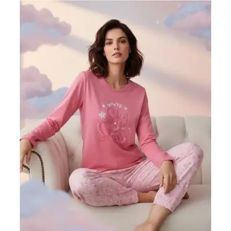 Pijama feminino longo, pijama de inverno feminino, pijama fofinho, pijama com estampa de urso