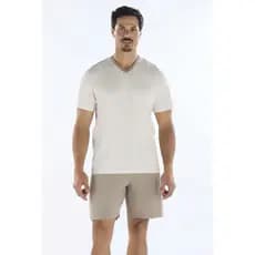 Pijama Masculino Verão Leve Fresco Confortável Tecido Respirável