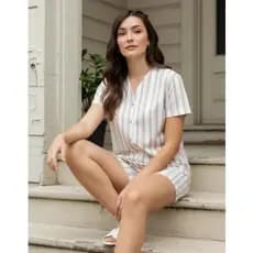 PIJAMA FEMININO VERÃO ALGODÃO AMERICANO ABERTO