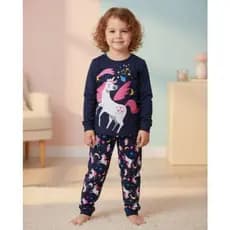 PIJAMA INFANTIL UNICORNIO ROUPA DE DORMIR MENINA DESENHADO