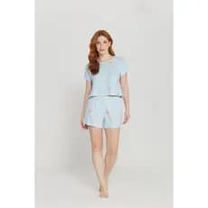PIJAMA FEMININO VERÃO CROPPED MANGUINHA ESTAMPADO