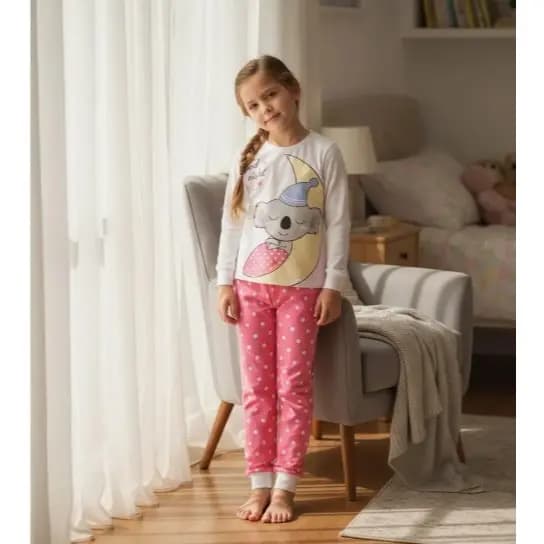 PIJAMA INFANTIL FEMININO MENINA INVERNO DESENHO COALA