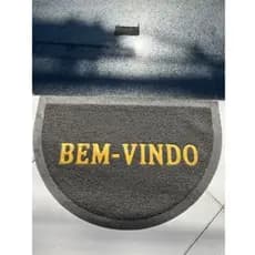 Capacho 58cm x 38cm Bem Vindo Tapete De Porta Entrada Meia Lua  Top Li1