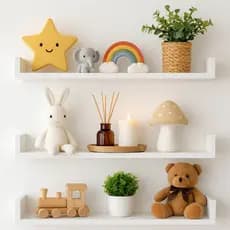 Prateleiras Kit Nicho U 50cm 40cm Branco MDF Promoção Barata P/ Sala e Quarto + Frete Grátis