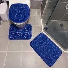 Tapete Jogo De Banheiro 3 Pçs Liso ( DESENHOS E COR VARIADOS)