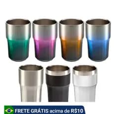 Copo térmico Happy hour Aço Inox 380ml  ANG
