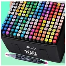 120/168/204 Cores Caneta Marcadora De Cabeça Dupla Oleosa Montagem Artística Para Estudantes ANG