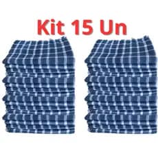 Kit 15 Pano de Chão Grande Grosso Saco Duplo 100% Algodão Não Arranha o Piso Alta Absorção 70x45cm