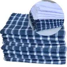 Kit 10 Pano de Chão Saco Duplo Enxugante Costura Reforçada 100% Algodão Não Arranha o Piso Tamanho 70x45cm