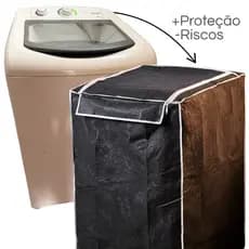 capa para máquina de lavar todos os tamanhos impermeável com zíper flanelada marca consul, brastemp, eletrolux, colormaq