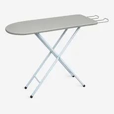 Tábua De Passar Roupa Reforçada Com Suporte P/ Ferro 90x25cm Lisa Cinza