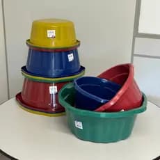Kit Bacia Plástica Multiuso 10 20 30 Litros Reforçada Uso Geral Casa Cozinha Lavanderia