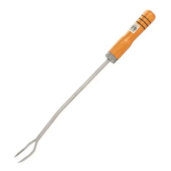 Garfo para Churrasco 50 cm Aço Inox Cabo Madeira durabilidade e precisão no preparo de carnes