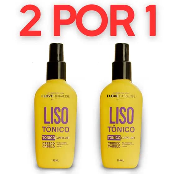 2 Por 1 Tônico Capilar Lisoterapia 250ml Lisotônico Crescimento Acelerado Fortalecimento e Antiqueda