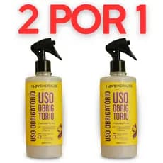 2 Por 1 Protetor Térmico Capilar Lisoterapia 500ml Finalizador 10 em1 Modelador Anti-Frizz e Brilho