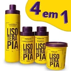 Kit Progressiva Lisoterapia Sem Formol + Shampoo Condicionador Máscara Reconstrutora 4x1