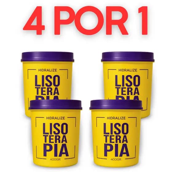 Máscara Capilar Lisoterapia 400g Hidratação Profunda Reconstrução Nutrição 4x1 CONTEM VARIAÇÃO
