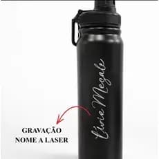 Garrafa térmica personalizada inox nome logo time 800ml academia|aniversário festa
