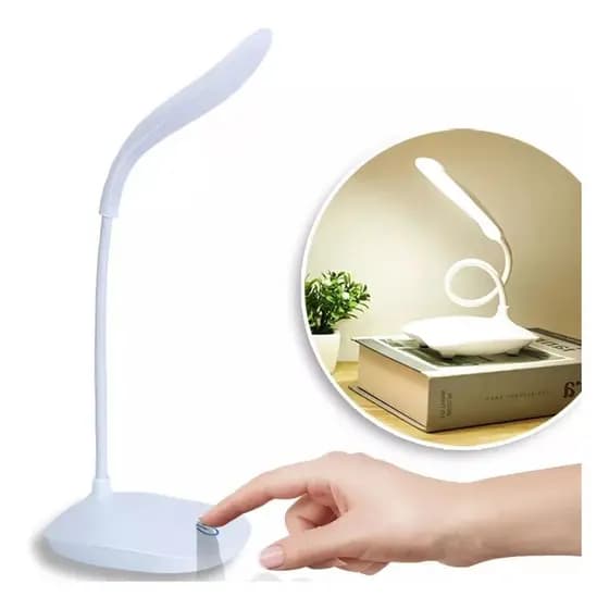 Luminária Abajur de Mesa Recarregável LED Sem Fio Flexível Dobrável Portátil para Leitura