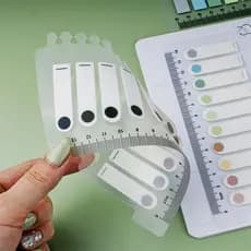 200 Folhas Notas Adesivas Com Marcador De Régua Marcadores De Página Livro Papelaria - Escola
