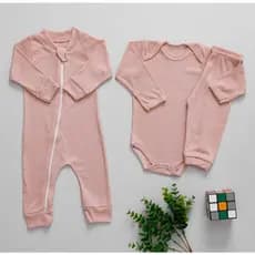 KIT 3 Peças Conjunto Bebê Antialérgico Enxoval Maternidade Macacão+ Body + Calça Longo Mijao RN ao 1