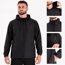 Jaqueta Corta Vento Masculina Impermeável Semi Forrada Com Capuz e Bolso Blusa Corta Vento Premium