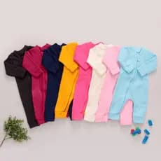Macacão Bebê Soft Plush com Zíper Frontal Enxoval Inverno Recém Nascido Antialérgico RN ao Tamanho 1