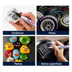 Caneta Paint Original Reparadora Pintura Automotiva Permanente Tira Riscos Carro Moto Retoque de Placa Tênis Pneus