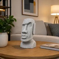 Busto Decorativo 3D Moai Chad impresso em 3D - Escultura/Estátua Meme Gigachad para Mesa, Prateleira e Home Office