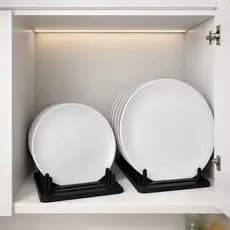 Organizador de Pratos para Armário – Suporte Vertical Antiderrapante 8 pratos
