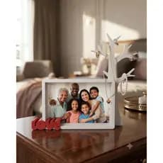 Porta-Joias Árvore Genealógica Decorativa com Moldura de Foto Personalizável