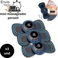 Kit Mini Massageador Elétrico Portátil Recarregável Cervical EMS Alivia Dores Corpo Pescoço Coluna Pernas ombro 3 UND