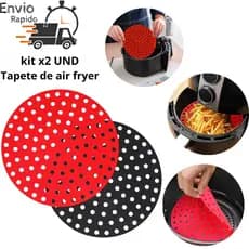 Kit Tapete de air fryer de silicone protetor de fritadeira universal cozinha cozimento culinaria