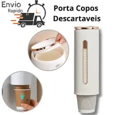 Dispenser Copos Descartaveis Com Suporte De Parede Porta Copos