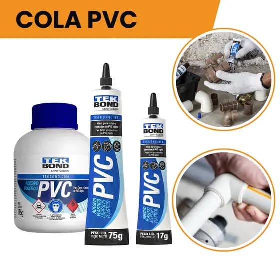 Cola PVC Adesivo Cano Plásticos e Conexões e 17g 75g 175g TEKBOND