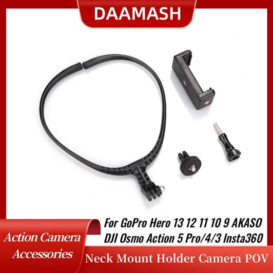 [Envio 24H] Suporte de Pescoço para Telefone Mãos Livres, Suporte Universal Vestível para GoPro Action Grip