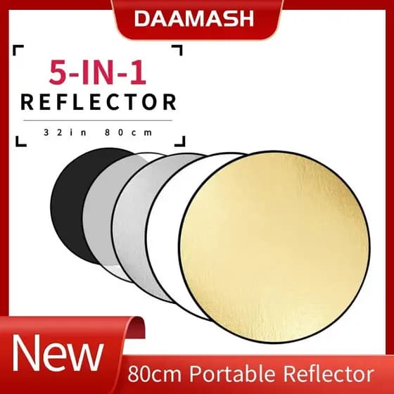[Envio 24H] Rebatedor Fotográfico 5 Em 1 80cm Refletor 5x1 80 Cm Case