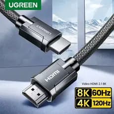 UGREEN Cabo HDMI 8K 60Hz 48Gbps Ultra Alta Velocidade Blindado com Certificado HDMI 2.1 para PS5 Xbox TV Home Theater